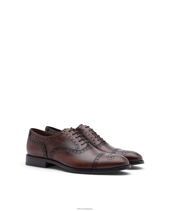 кафяво Lottusse мъже lenox brush off calf oxford F64VD139