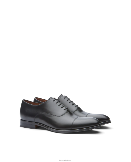 черен Lottusse мъже lenox brush off calf oxford F64VD8